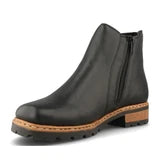 Rieker Z9354-00 Black Womens Casual Comfort Zip Up Leather Ankle Boots