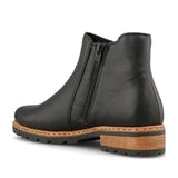 Rieker Z9354-00 Black Womens Casual Comfort Zip Up Leather Ankle Boots