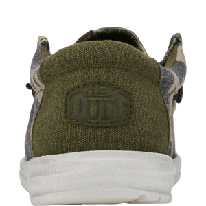 Dude Wally Washed Camo Mens Casual Comfort Canvas Deck Shoes