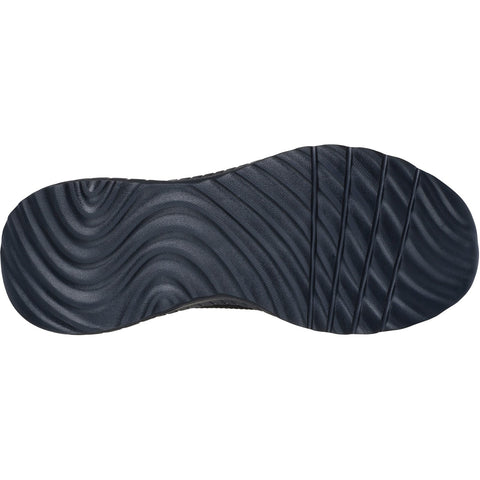 Skechers Slip - Ins 118312/BBK Black BOBS Sport Squad Chaos Solid Step Shoe Mens Casual Comfort Hands Free Slip On Shoes