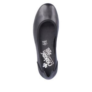 Rieker 41650-00 Black Womens Casual Comfort Heeled Shoes
