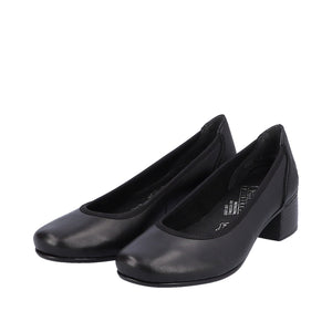 Rieker 41650-00 Black Womens Casual Comfort Heeled Shoes