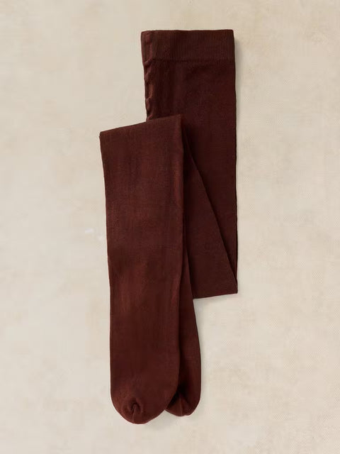 White Stuff Patty Deep Brown Plain Tights