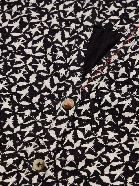 White Stuff Tulip Sleeveless Shirt Black Print