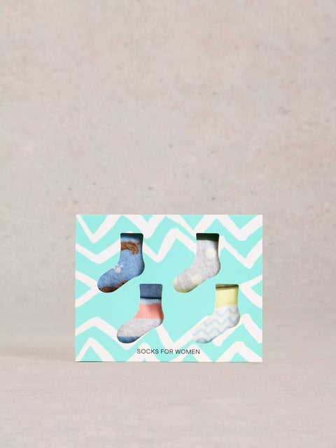 White Stuff 4 Pack Doggy Ankle Socks 6-8