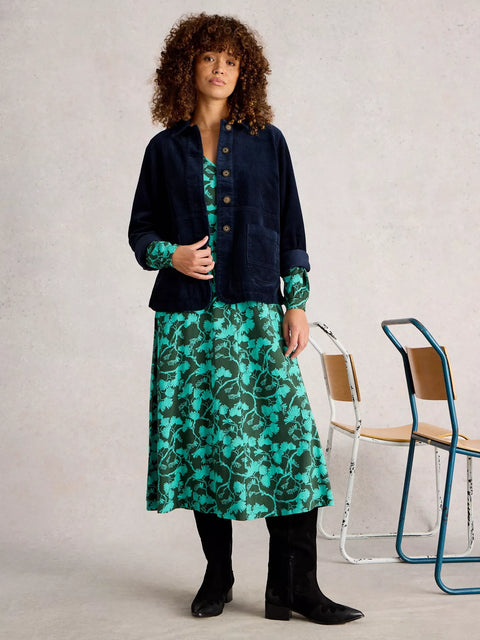 White Stuff Carrie Cord Jacket Dark Navy