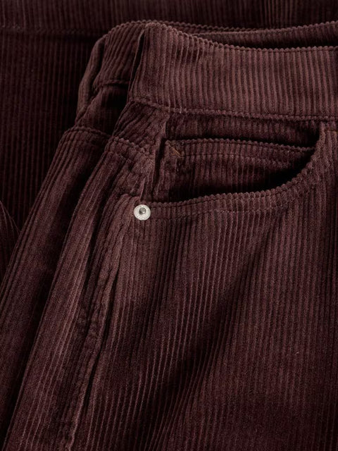 White Stuff Ayla Dark Brown Cord Wide Leg Short Trouser