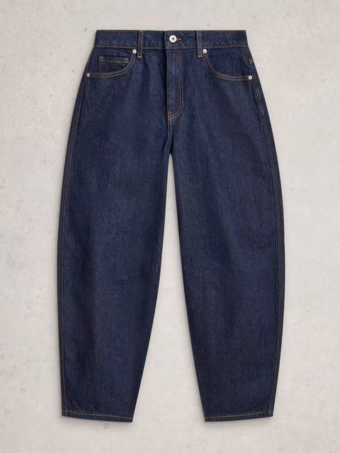 White Stuff Aubrey Dark Denim Barrel Leg Jeans