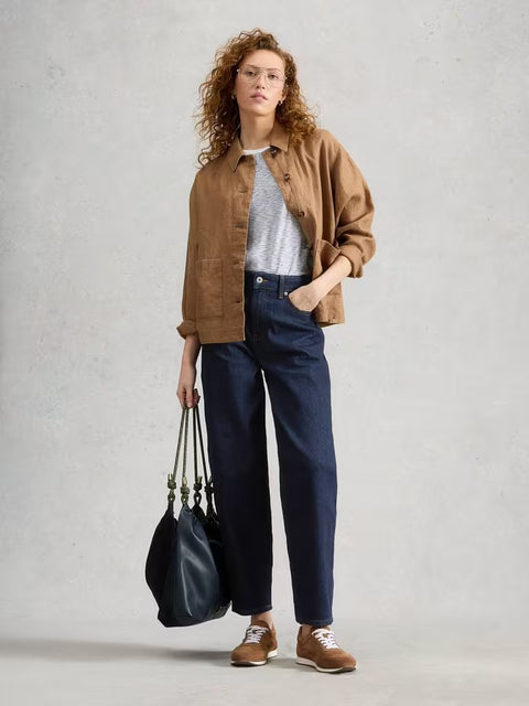White Stuff Aubrey Dark Denim Barrel Leg Jeans