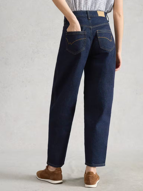White Stuff Aubrey Dark Denim Barrel Leg Jeans