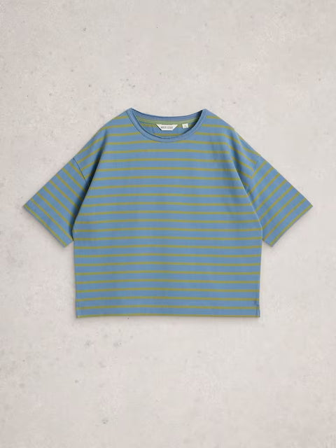 White Stuff Kat Stripe Tee Blue Multi