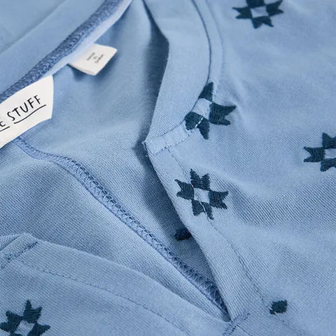 White Stuff Nelly Embroidered Tee Mid Blue