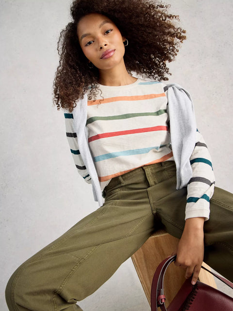White Stuff Clara LS Stripe Tee