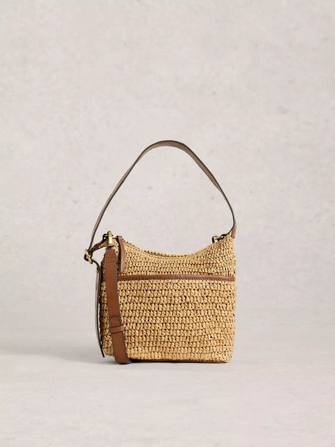 White Stuff Mini Sophia Raffia Crossbody