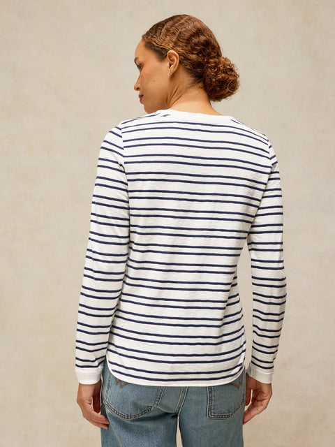 White Stuff Clara White Print Long Sleeve Tee