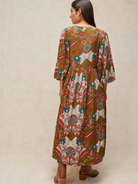 White Stuff Matilda Green Multi Dress