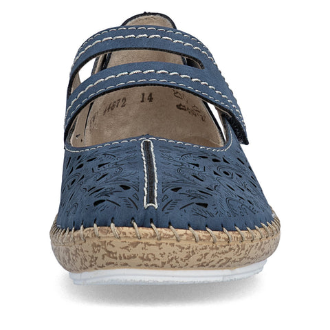 Rieker 44872-14 Jeans Womens Casual Comfort Touch Fastening Leather Shoes