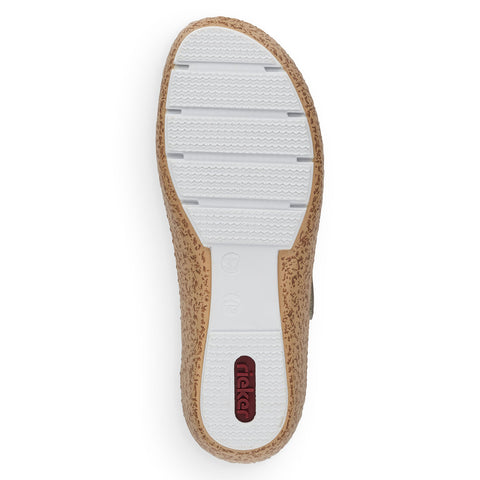 Rieker 44885-40 Beige Womens Casual Comfort Touch Fastening Leather Shoes