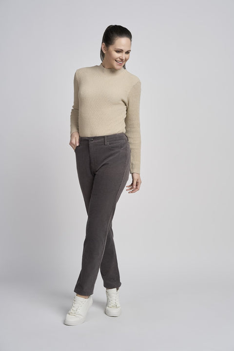 Pinns 467T Mauve Corduroy Jean Style Trousers