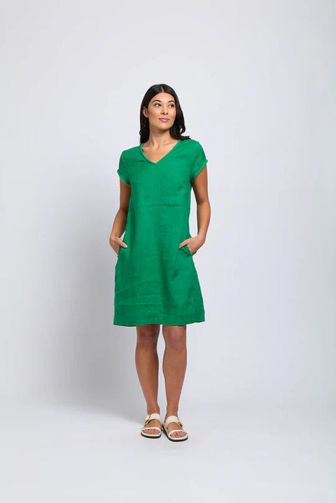Foil Fringe Festival Dress Kelly Green