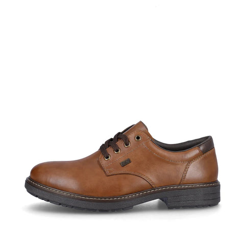 Rieker 33101-24 Brown Mens Water Repellent Casual Comfort Lace Up Shoes