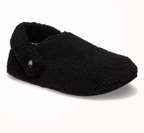 Crocs Unisex Black Classic Cozzzy Faux Fur Slippers