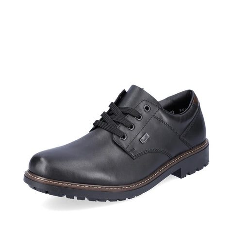Rieker F4611-00 Black Mens Water Repellent Casual Comfort Lace Up Shoes