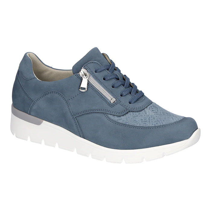 Waldlaufer K-Ramona Denim Womens K Fitting Dual Lace and Zip Fastening Trainers