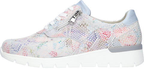 Waldlaufer 626K02 322 299 K-Ramona May Maystretch Bronx Multi Sky Womens K Fitting Lace Up Zip Up Shoes