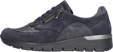 Waldlaufer 626K02 609 519 K-Ramona Order Posterstr Classi Notte Marine Womens K Fitting Lace Up Zip Up Shoes