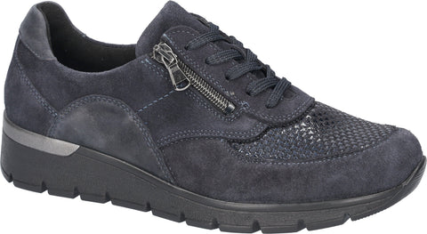 Waldlaufer 626K02 609 519 K-Ramona Order Posterstr Classi Notte Marine Womens K Fitting Lace Up Zip Up Shoes