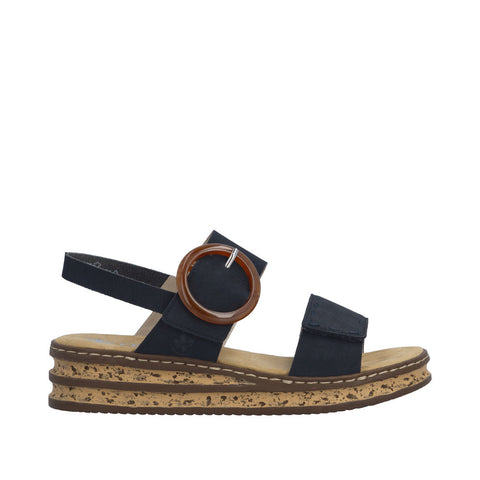 Rieker 62950-14 Pazifik Casual Comfort Slingback Platform Wedge Sandals