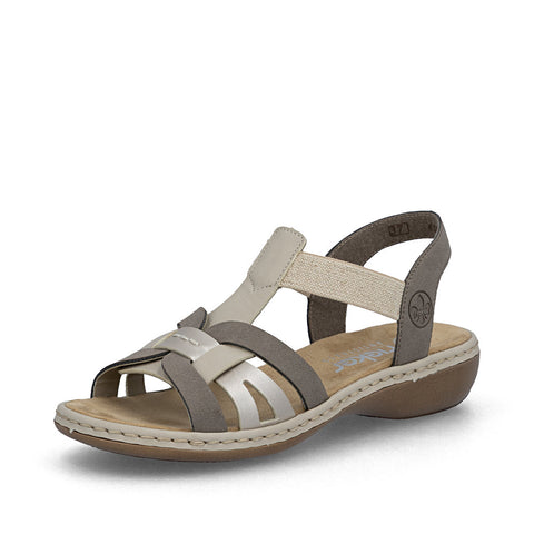 Rieker 65918-64 Beige Womens Casual Comfort Slingback Sandals