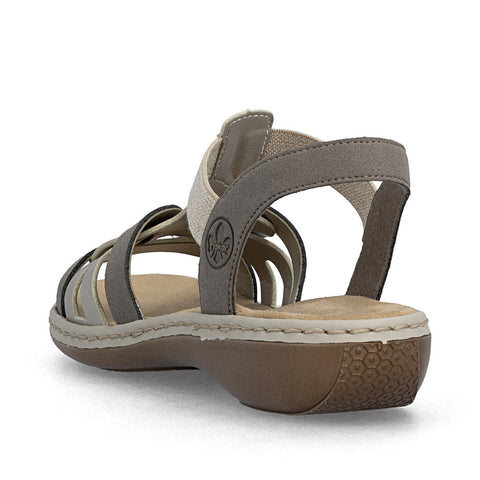 Rieker 65918-64 Beige Womens Casual Comfort Slingback Sandals