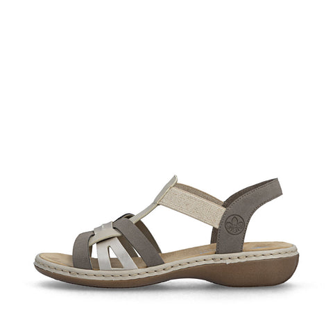 Rieker 65918-64 Beige Womens Casual Comfort Slingback Sandals
