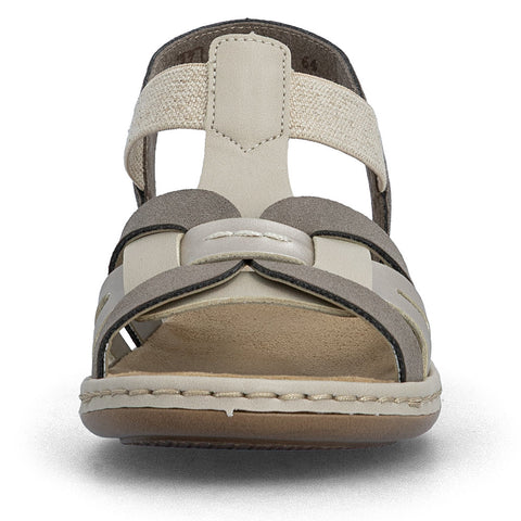 Rieker 65918-64 Beige Womens Casual Comfort Slingback Sandals