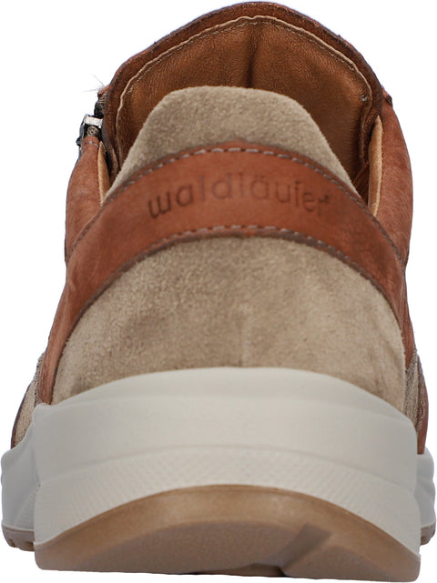 Waldlaufer 662001 413 318 K-John 2xBear 2xOrder Cognac Storm Mens K Fitting Lace Up Side Zip Trainers