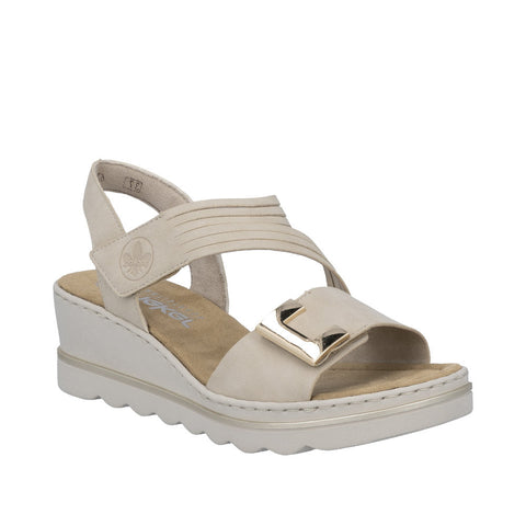Rieker 67410-62 Beige Womens Casual Comfort Slingback Sandals