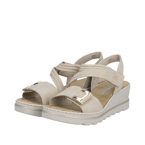 Rieker 67410-62 Beige Womens Casual Comfort Slingback Sandals