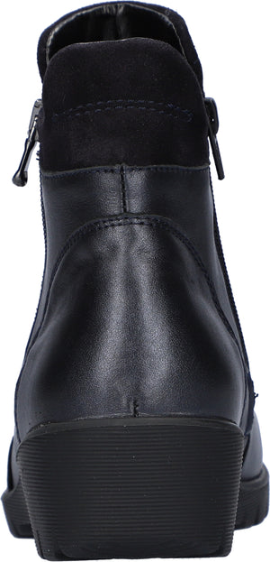 Waldlaufer K-Kamela Navy Womens Wide Fitting Ankle Boots