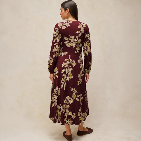 White Stuff Plum Multi Megan Jersey Dress