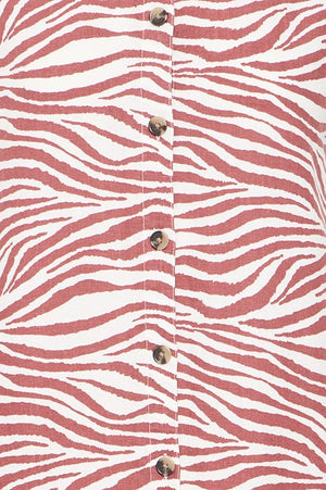 B.Young 20814553 Byfalakka SS Shirt Dress Animal Light Mahogany