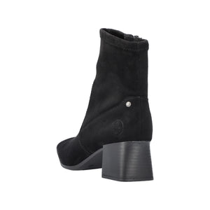 Rieker 70971-00 Black Womens Comfort Heeled Sock Boots