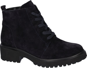 Waldlaufer H-Luise Navy Womens Wide Fitting Ankle Boots