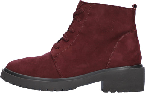Waldlaufer Womens 716807 901 020 Bordo H-Luise Wide Fitting Lace Up Zip Up Ankle Boots