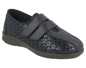 EasyB 72875N Azalea 2V Womens Navy Casual Comfort Stretch Shoes