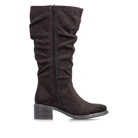 Rieker 74192-25 Brown Womens Casual Comfort Zip Up Knee High Boots