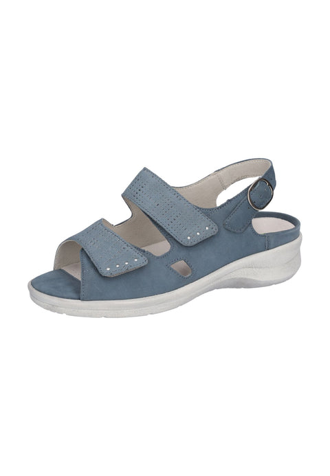 Waldlaufer 811016 305 263 Merle Denver Karin Cantadora Denim Silber Womens M Fitting Touch Fastening M Fitting Sandals