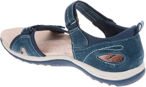 Free Spirit Savannah Navy Womens Closed in Heel Leather Sandals