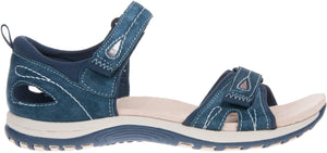 Free Spirit Savannah Navy Womens Closed in Heel Leather Sandals